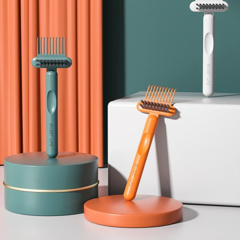 Comb & Hairbrush Cleaner Set (2 Count) — Dual-Tool Mini Rake/Bristle Brushes to Remove Hair, Dust & Product Build-Up from Combs & Brushes — Portable, Reusable, Professional or Home Use